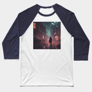 Ghost Town | Cyberpunk Baseball T-Shirt